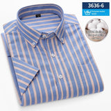 Mens Short-Sleeve Pure Cotton Oxford Shirt