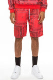 Weiv Mens Paisley Bandana Print Shorts