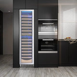17.72" 111 Bottles Dual Zone Built-in/Freestanding Wine Refrigerator
