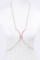 Rhinestone Heart Accent Body Chain