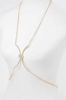 Rhinestone Heart Accent Body Chain