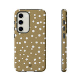 DARK BEIGE DOTS | Tough Phone Case
