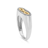 14K Yellow Gold Plated Sterling Silver Diamond Accent Infinity Ring