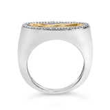 14K Yellow Gold Plated Sterling Silver Diamond Accent Infinity Ring