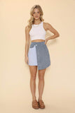 Corduroy two tone skirt