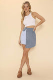 Corduroy two tone skirt