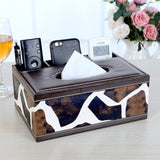 Multifunctional leather tissue box