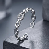 925 Sterling Silver 0.3cm Width CZ Pavé Setting Rings