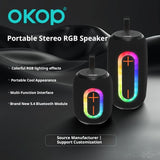 KP-832 Best-Selling Bluetooth Speaker Deep Bass High-Fidelity Sound High Power Portable Stylish Design With Ambient Lighting Suitable For Indoor Outdoor Use