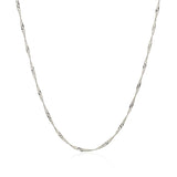 14k White Gold Singapore Chain 1.5mm