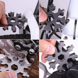 18-in-1 Multi-Tool Stainless Steel Snowflake-Shaped Tool