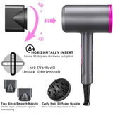 1800W Professional Hair Dryer with Diffuser Ionic Conditioning