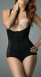 Floral Mesh Body Shaper With Straps (Plus)