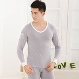 Men's tights Modal basic round neck thermal underwear set