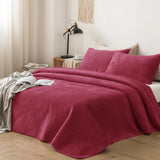 Kasentex Lightweight Velvet Bedspread Set Queen/King - Soft All Season Bedspread Coverlet