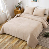 Kasentex Lightweight Plush Velvet Quilt Set Queen/King - Soft All Season Bedspread Coverlet