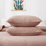 Kasentex Lightweight Plush Velvet Quilt Set Queen/King - Soft All Season Bedspread Coverlet