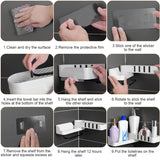 180° Rotatable Bathroom Corner Caddy Shelf
