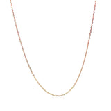 18k Rose Gold Diamond Cut Cable Link Chain (0.75 mm)