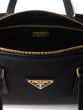 Prada Women Re-Nylon And Leather Medium Top-Handle Bag With Padlock