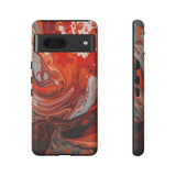 WHITE FIRE PAINT SWIRL | Tough Phone Case