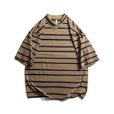 Men's Retro Striped Bottoming Pullover