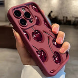 Creative Doodle Cherry Pattern Phone Case