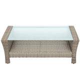 Set Of 4 Piece All Weather Wicker Patio Furniture