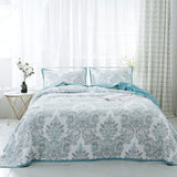 Kasentex Reversible Lightweight Cotton Floral Bedding Set Twin/Queen/King - Comfortable Home Bedding