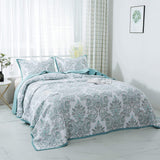 Kasentex Reversible Lightweight Cotton Floral Bedding Set Twin/Queen/King - Comfortable Home Bedding