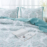 Kasentex Reversible Lightweight Cotton Floral Bedding Set Twin/Queen/King - Comfortable Home Bedding