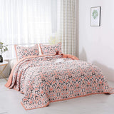 Kasentex Reversible Lightweight Cotton Floral Bedding Set Twin/Queen/King - Comfortable Home Bedding