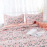 Kasentex Reversible Lightweight Cotton Floral Bedding Set Twin/Queen/King - Comfortable Home Bedding