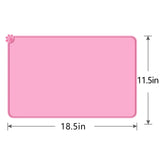 Dog Cat Bowl Mat, Silicone Dog Food Mat, Non-Slip Pet Feeding Mat Waterproof Placemat for Small Pets, Pink
