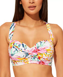 Bleu Rod Beattie Beachy Keen Shirred Bandeau Underwire Bra Bikini Top, 38D