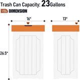 HOMEFORT Trash Can Cabinet, 23 Gallon Kitchen Garbage Can, Wooden Recycling Trash Bin, Dog Proof Trash Can, Trash Cabinet with Lid for Home Kitchen Bathroom, White