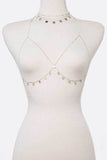 2 In 1 Fringe Disk Bra Chain Set
