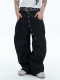 American-style Streetwear Retro Machete Jeans