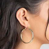 S925 50mm Solid Hoop Earrings for Women
