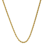 18K Gold European Classic Twist Necklace + Bracelet