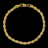 18K Gold European Classic Twist Necklace + Bracelet