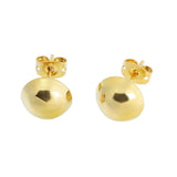 18K Gold Half Ball Stud Earrings