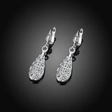 18K Gold Laser Cut Filigree Drop Earrings - Assorted Colors
