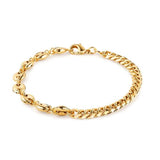 18K Gold Mariner & Cuban Link Bracelet