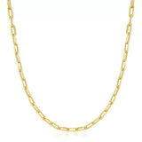 18K Gold Paperclip Link Chain Necklace