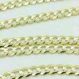 18K Solid Gold Cuban Chain Necklace Men Women 4mm