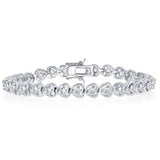 18K White Gold Plated Tennis Bracelets