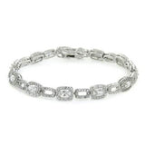 18K White Gold Plated Tennis Bracelets