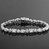 18K White Gold Plated Tennis Bracelets