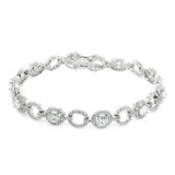 18K White Gold Plated Tennis Bracelets